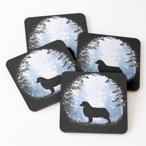 Item preview, “First Snow” Australian Shepherd Dog designed and sold by Spinyflowerart.
