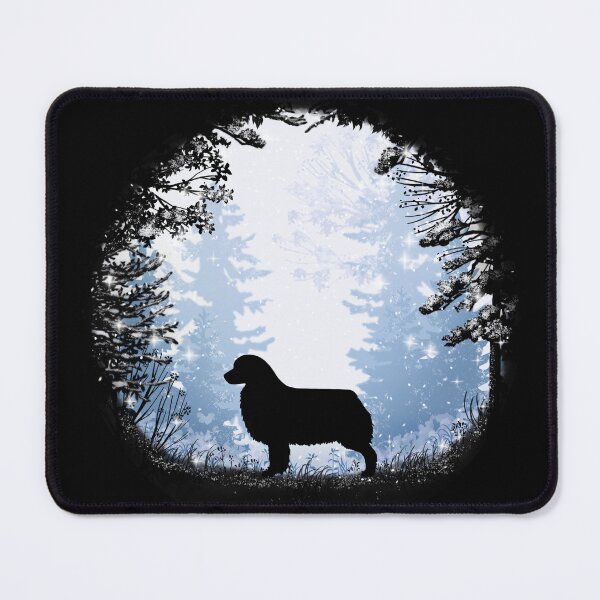 Item preview, “First Snow” Miniature American Shepherd Dog designed and sold by Spinyflowerart.