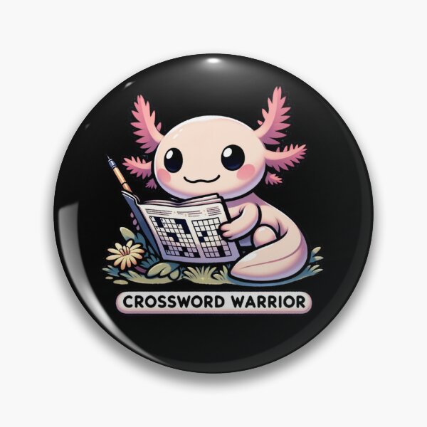 Item preview, Crossword Puzzle Warrior Axolotl  designed and sold by sparsonboutique.