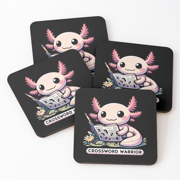 Item preview, Crossword Puzzle Warrior Axolotl  designed and sold by sparsonboutique.