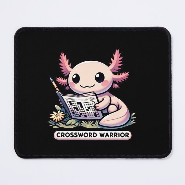 Item preview, Crossword Puzzle Warrior Axolotl  designed and sold by sparsonboutique.