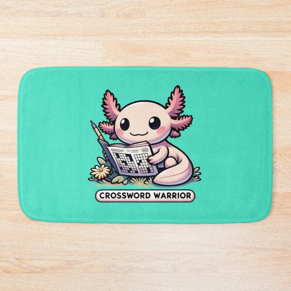 Item preview, Crossword Puzzle Warrior Axolotl  designed and sold by sparsonboutique.