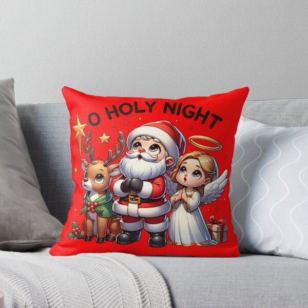 Item preview, O Holy Night Christmas Reindeer Santa Angel designed and sold by sparsonboutique.