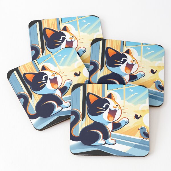 Item preview, Kitten and little birds designed and sold by JALNERVION SHOP.