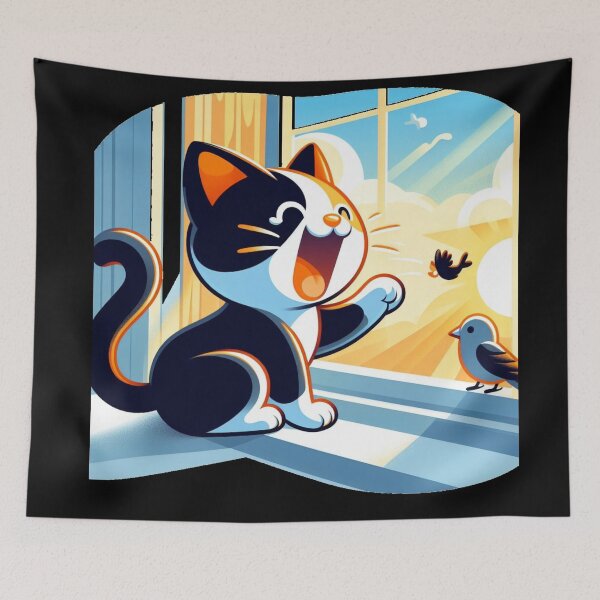 Item preview, Kitten and little birds designed and sold by JALNERVION SHOP.