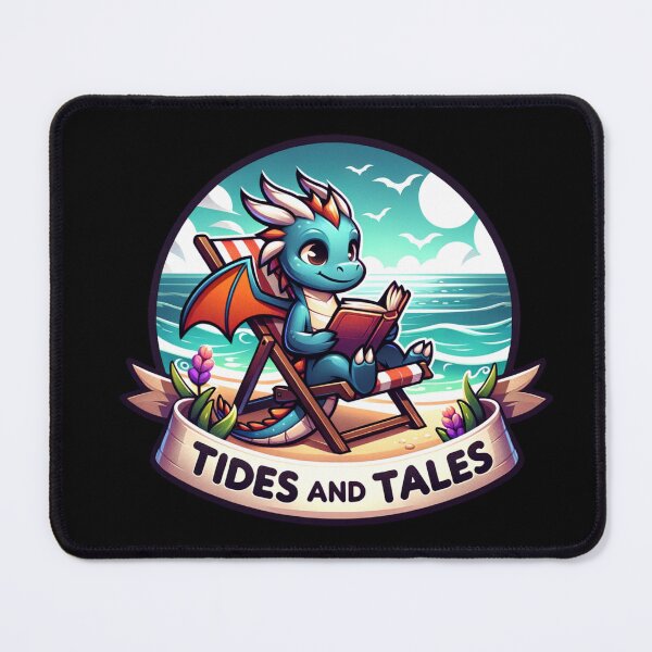 Item preview, Tides and Tales Reading Dragon Ocean designed and sold by sparsonboutique.