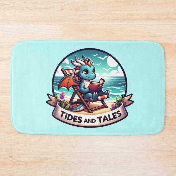 Item preview, Tides and Tales Reading Dragon Ocean designed and sold by sparsonboutique.