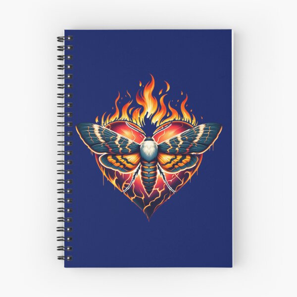 Item preview, Flaming Dark Heart Moth designed and sold by sparsonboutique.