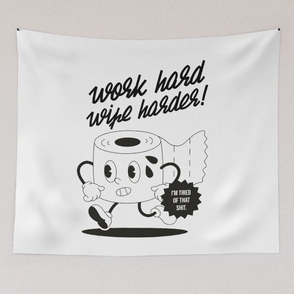 Item preview, Work hard, wipe harder! designed and sold by bosilvercat.