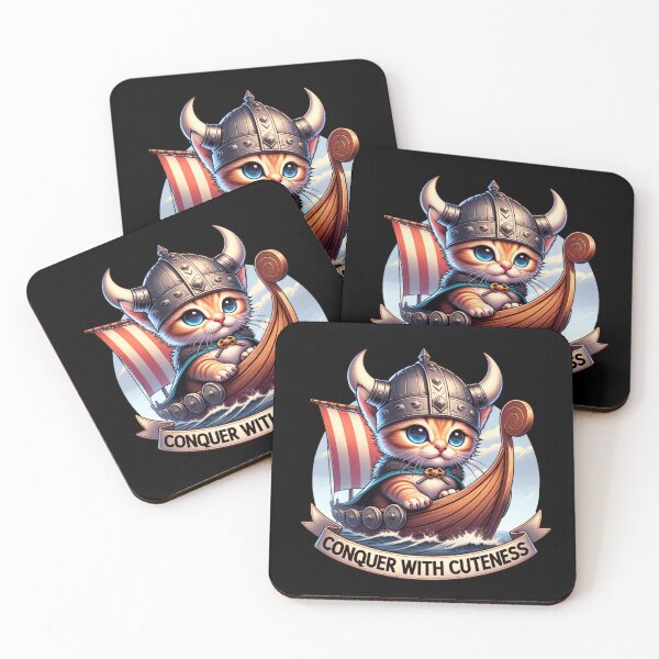 Item preview, Cat Conquer with Cuteness Kitten Viking designed and sold by sparsonboutique.