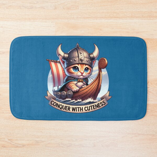 Item preview, Cat Conquer with Cuteness Kitten Viking designed and sold by sparsonboutique.