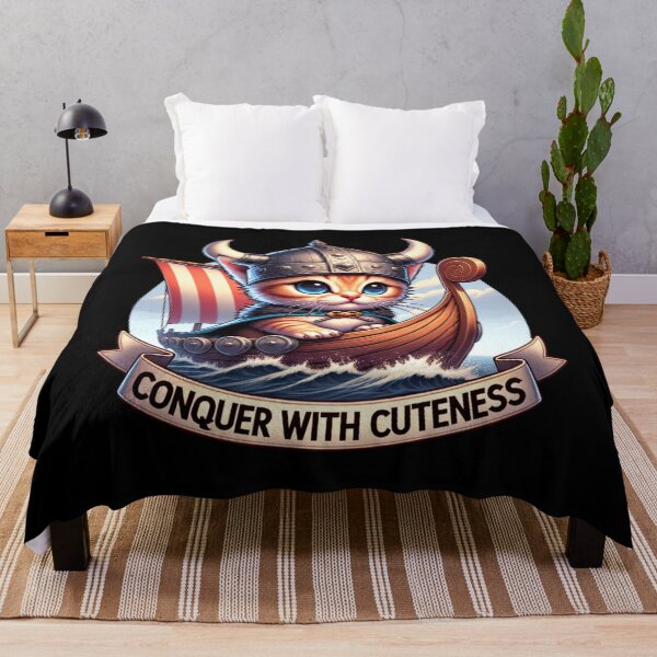 Item preview, Cat Conquer with Cuteness Kitten Viking designed and sold by sparsonboutique.