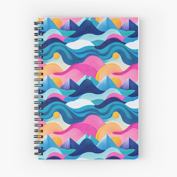 Item preview, Vibrant Waves and Peaks - Abstract Landscape Art designed and sold by MindFulStudios.
