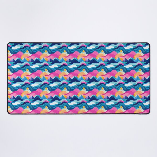 Item preview, Ondas y picos vibrantes: arte paisajístico abstracto designed and sold by MindFulStudios.