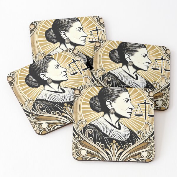 Item preview, Ruth Bader Ginsburg RBG Law In Art Nouveau style designed and sold by ArtNouveauChic.