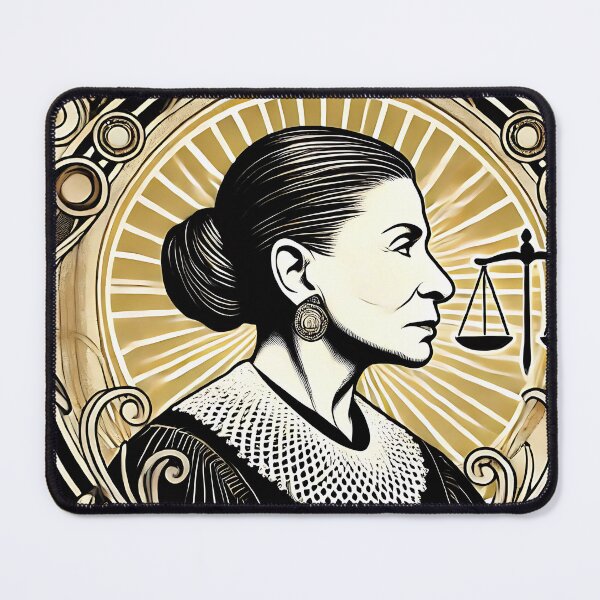 Item preview, Ruth Bader Ginsburg RBG Law In Art Nouveau style designed and sold by ArtNouveauChic.