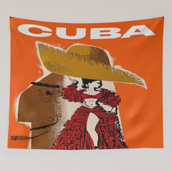 Item preview, Vintage Cuban Cigar Travel Poster designed and sold by JustEclectic.