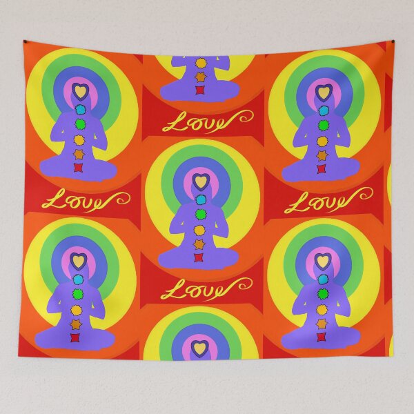 Item preview, LOVE, Chakras on Human figure with Colours and Shapes designed and sold by MonicaArtist.