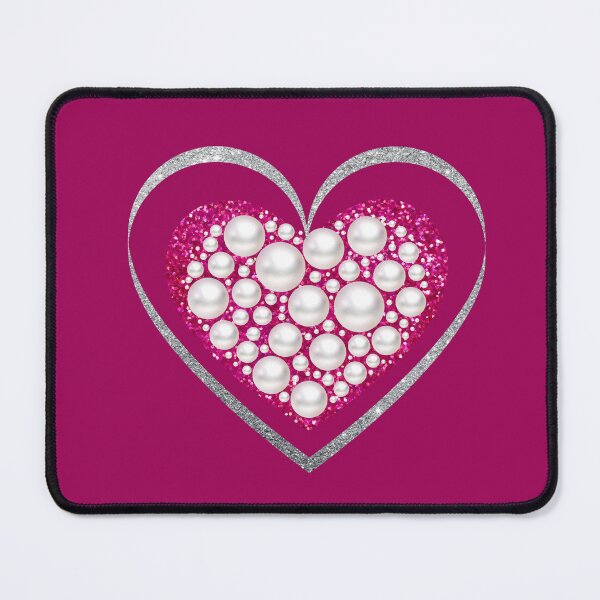 Item preview, Pink Heart of White Pearls designed and sold by WhiteSoftPetals.