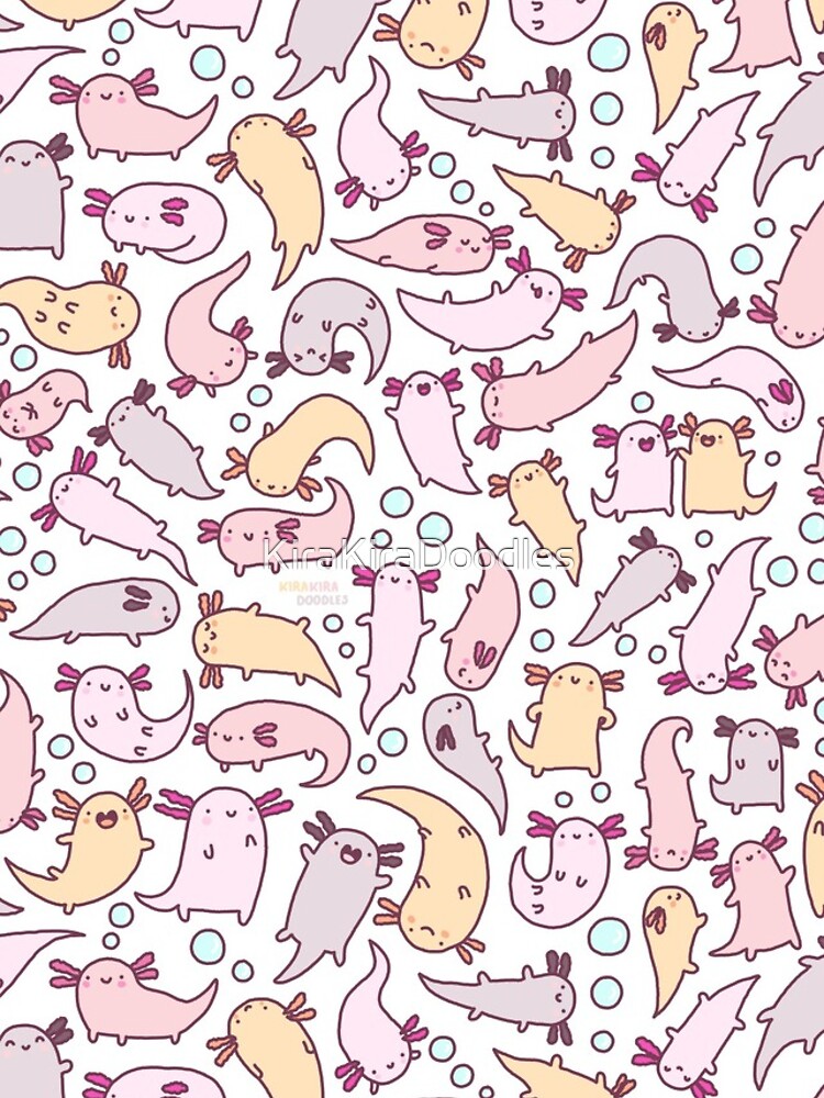 Adorable Axolotls by KiraKiraDoodles