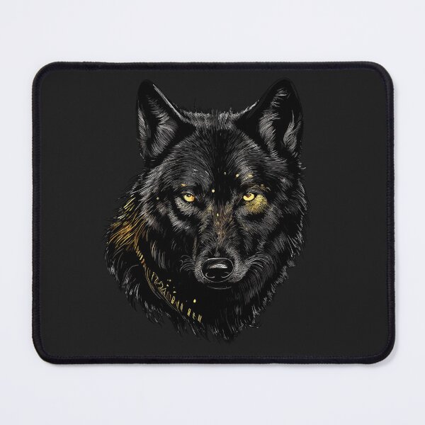 Item preview, Mystical Black Wolf Artwork designed and sold by Artbyminga.