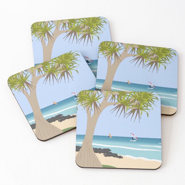 Item preview, Wing Foil Surfers and Pandanus Tree at the Beach designed and sold by reene88.