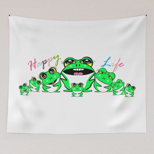 Item preview, Cute frogs - happy life  designed and sold by Shirley cute art .