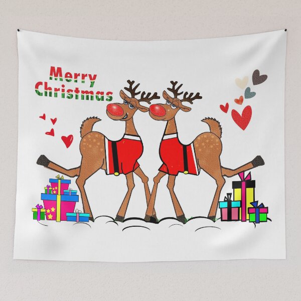 Item preview, Reindeers - Merry Christmas  designed and sold by Shirley cute art .