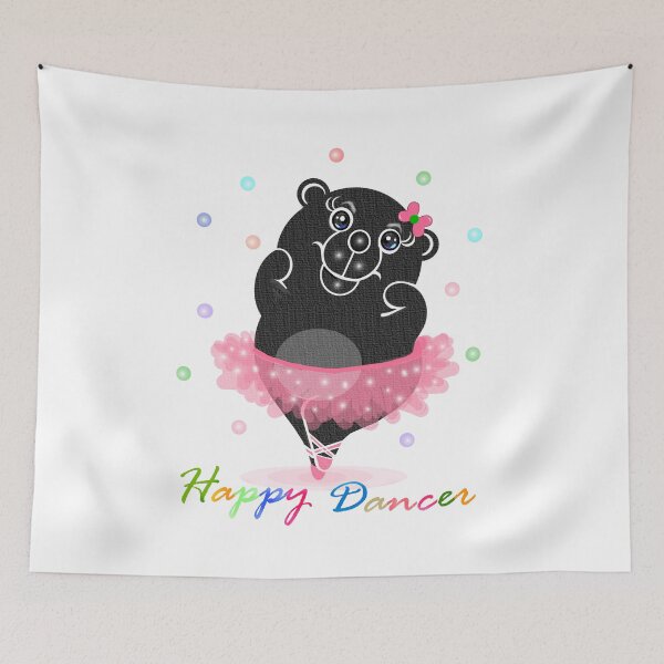 Item preview, Dancing black bear  designed and sold by Shirley cute art .