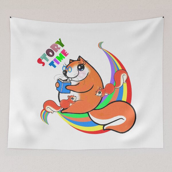 Item preview, Mother squirrel telling a story  designed and sold by Shirley cute art .