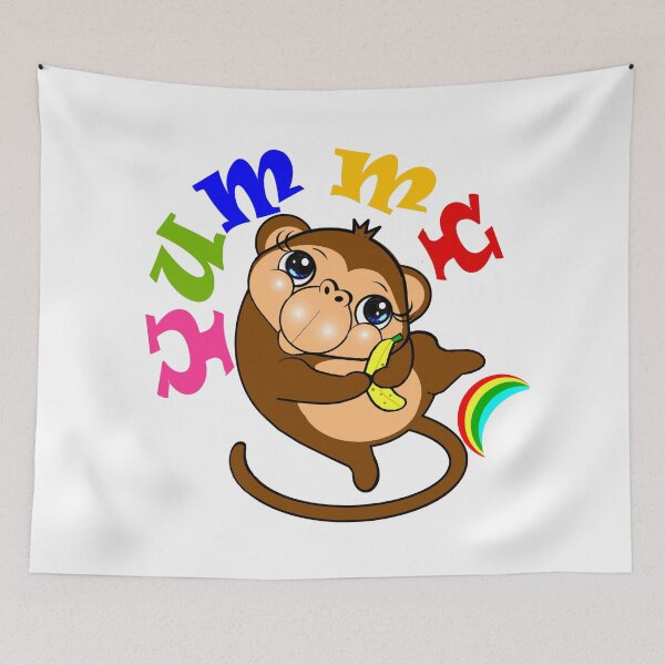 Item preview, Happy Monkey - Yummy designed and sold by Shirley cute art .