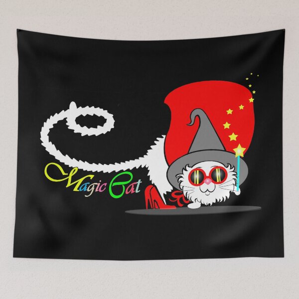 Item preview, White magic cat  designed and sold by Shirley cute art .