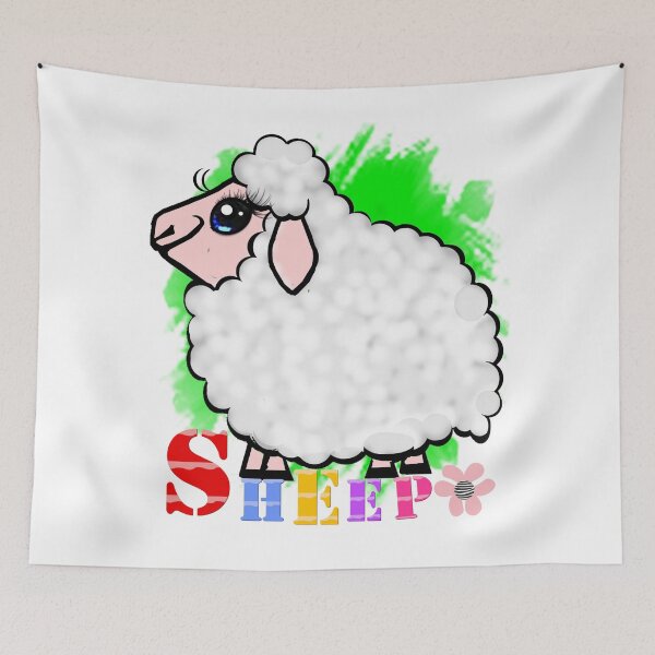 Item preview, white sheep  designed and sold by Shirley cute art .