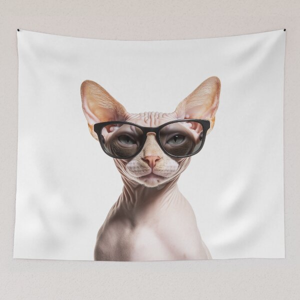Item preview, Funny cool Sphynx Cat wearing sunglasses designed and sold by LazyOwlStore.