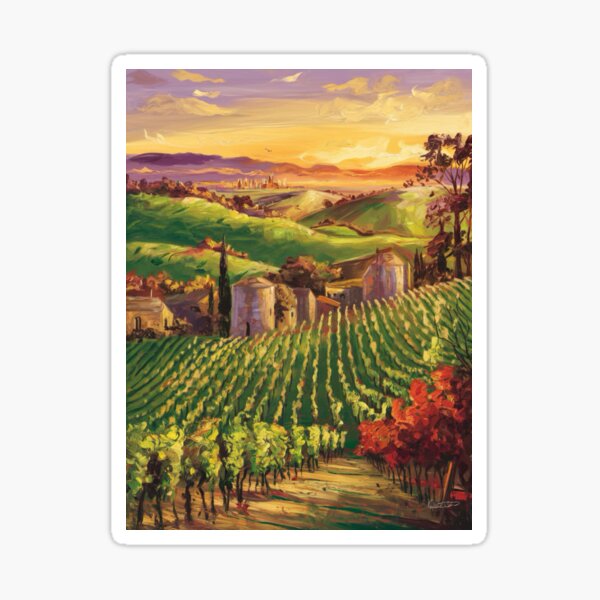 Item preview, Sunset Over French Vineyards: Golden Provence Charm designed and sold by Carraann .