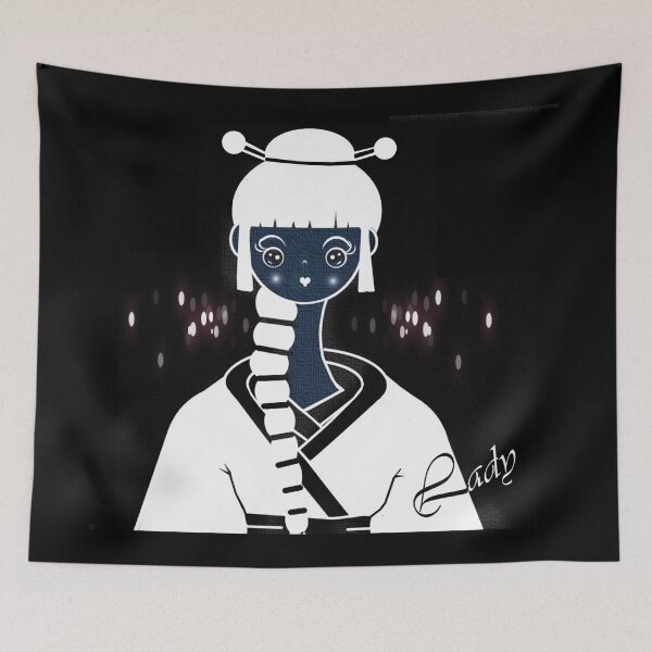 Item preview, Oriental Lady - invert color effect designed and sold by Shirley cute art .