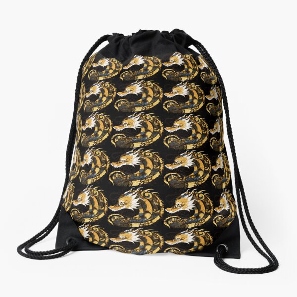 Item preview, Traditional Chinese Dragon Motif in Black and Gold designed and sold by Artbyminga.