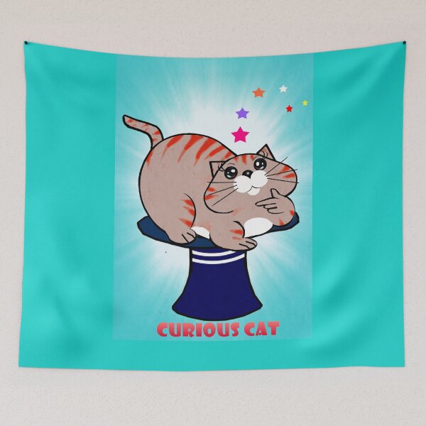 Item preview, Curious Cat  designed and sold by Shirley cute art .
