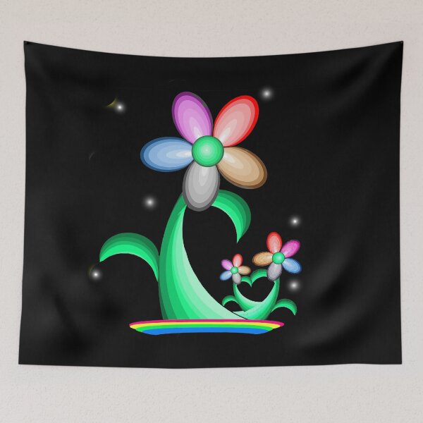 Item preview, Colorful night blooming flowers designed and sold by Shirley cute art .