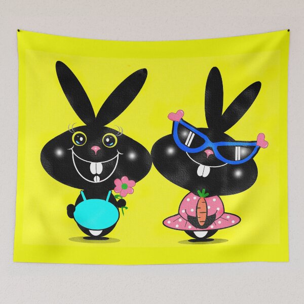 Aperçu de l'œuvre Lapins mignons (Lapins) créée et vendue par Shirley cute art .