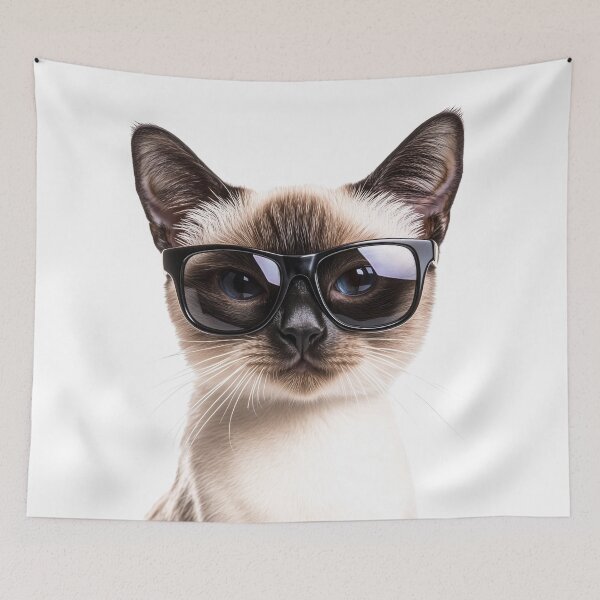 Item preview, Funny cool Tonkinese Cat wearing sunglasses designed and sold by LazyOwlStore.