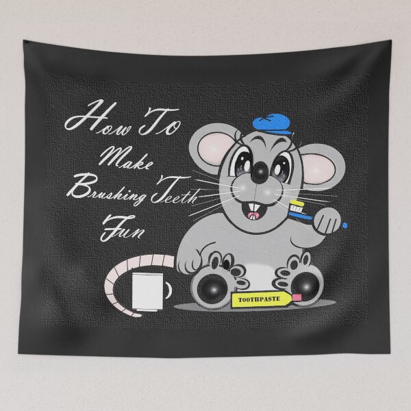 Item preview, A cute rat guides to make brushing teeth fun  designed and sold by Shirley cute art .