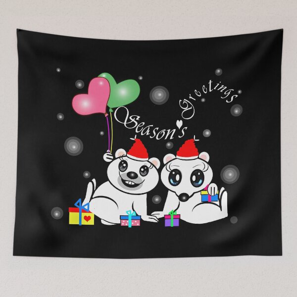 Item preview, Cute polar bears - Season's Greetings  designed and sold by Shirley cute art .