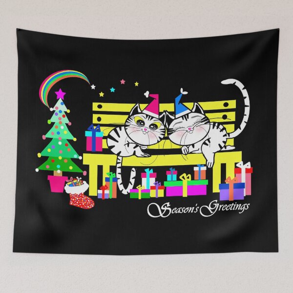 Item preview, Cats Celebrating on Christmas  designed and sold by Shirley cute art .