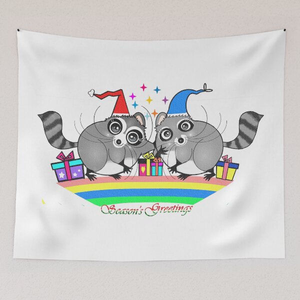 Item preview, Raccoons celebrating on Christmas eve designed and sold by Shirley cute art .