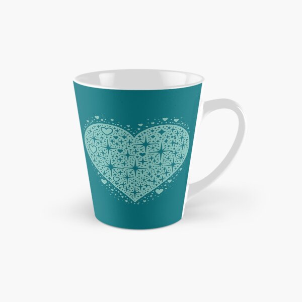 Item preview, Sparkling Heartburst Design (Light Cyan on Dark) designed and sold by LyssasMindArt.