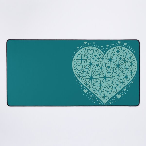 Item preview, Sparkling Heartburst Design (Light Cyan on Dark) designed and sold by LyssasMindArt.