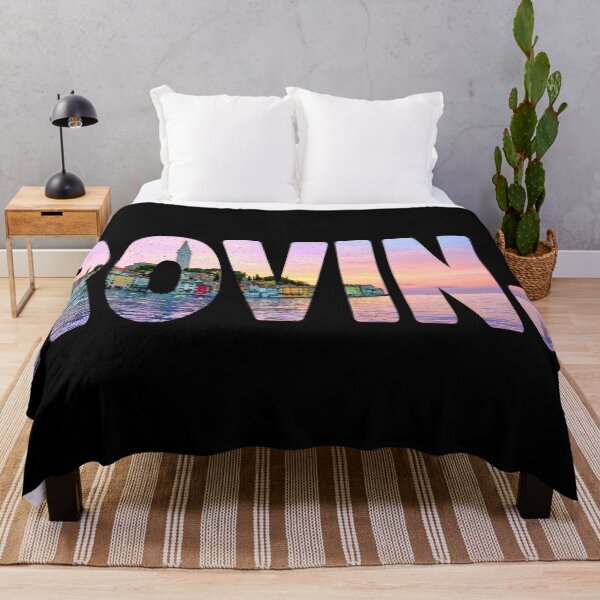 Item preview, ROVINJ - Croatia Sunset over Old Town Flock of Birds designed and sold by Adam Gormley.