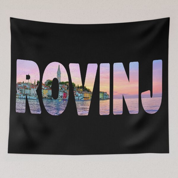 Item preview, ROVINJ - Croatia Sunset over Old Town Flock of Birds designed and sold by Adam Gormley.