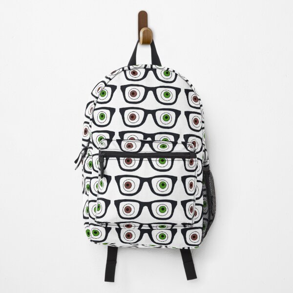 Item preview, Black Framed Glasses with Green and Brown Cockeyed designed and sold by AASparksDesigns.